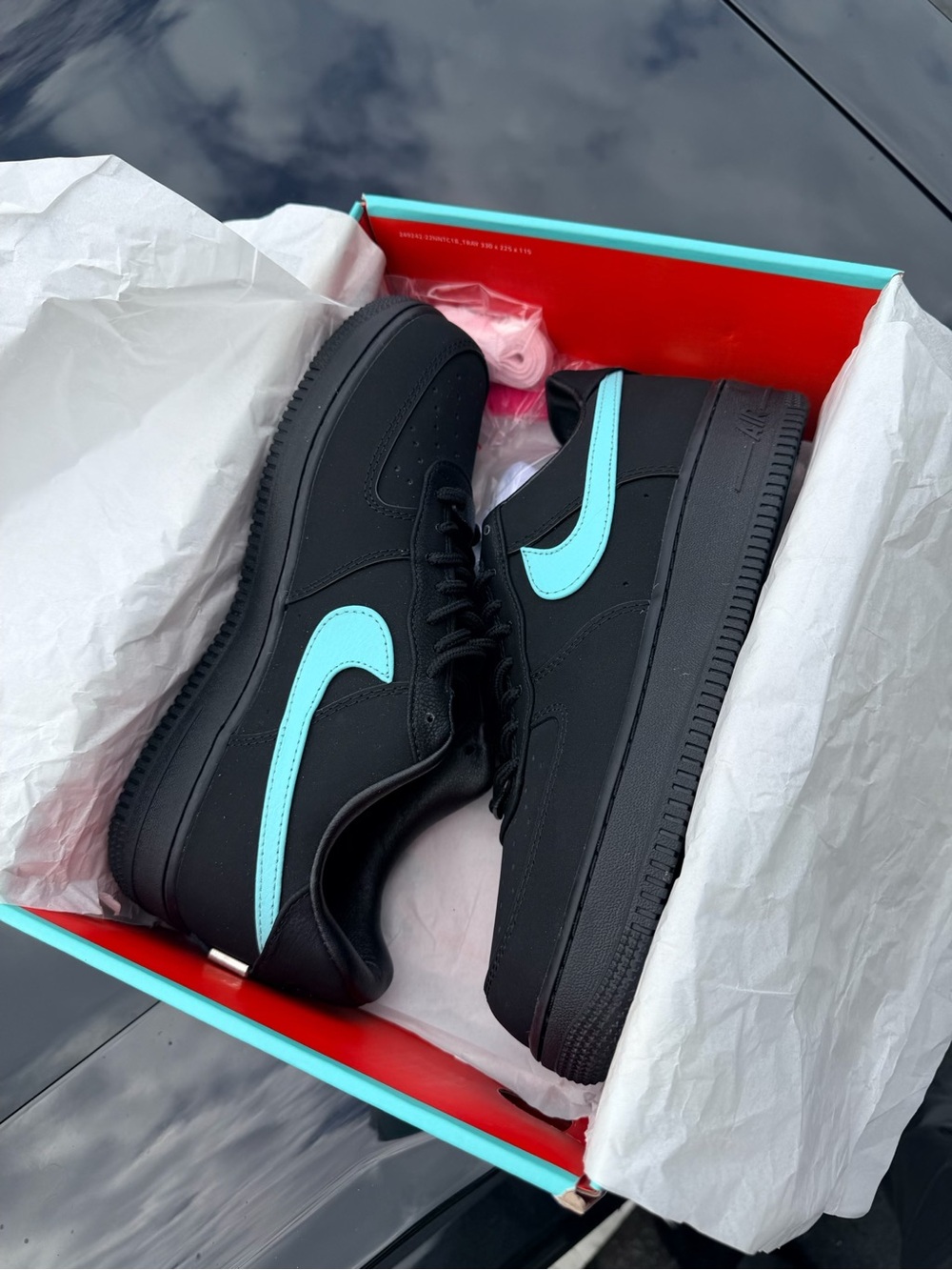 Nike Black Sneakers with Teal Swoosh - Men's Low Top